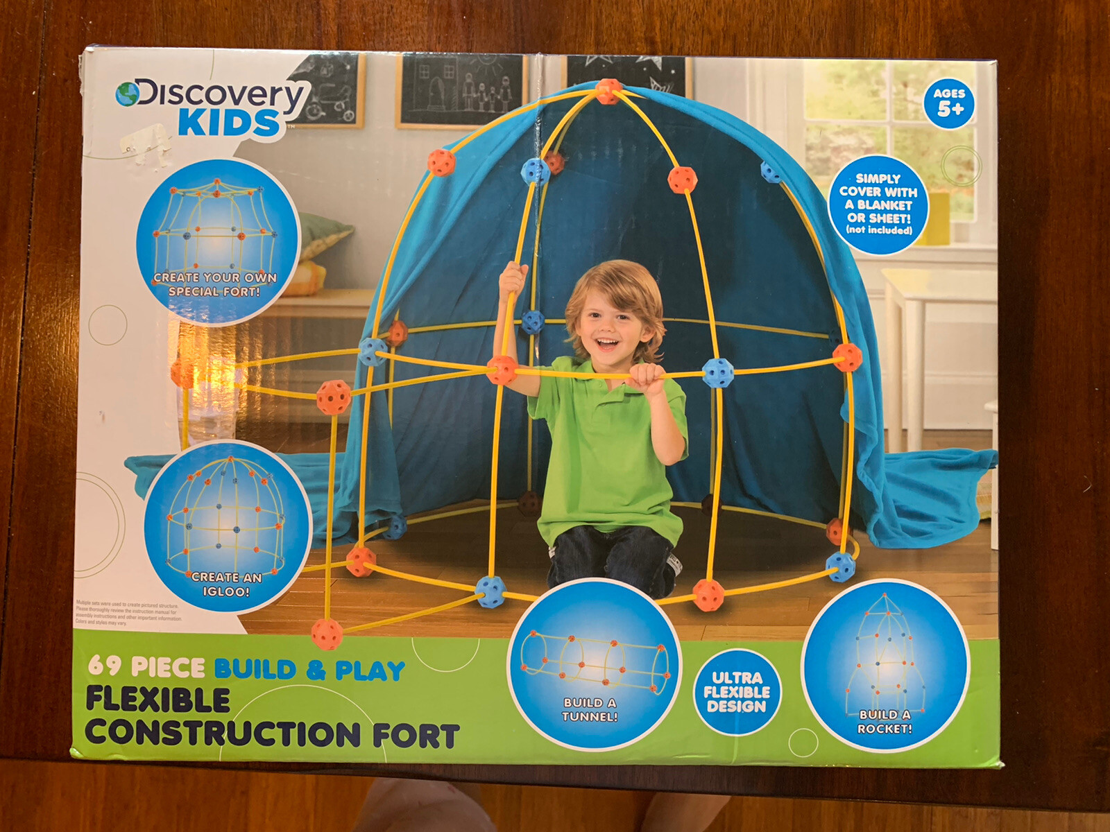 discovery kids build & play construction fort