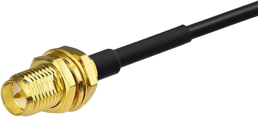 Bingfu RP-SMA Male to RP-SMA Female Bulkhead Mount RG174 Wifi Antenna Extension