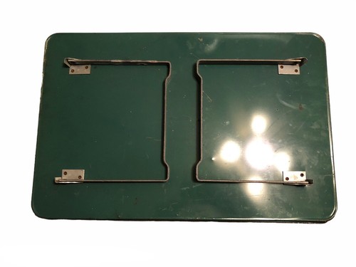 VINTAGE Mid-century REPLOGLE PLAY TRAY Metal Tin Folding Game Lap Stand USA Map - Picture 4 of 8