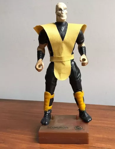 Mortal Kombat Scorpion Skull Top Kids Jocsa 1992 Argentina Vintage FS