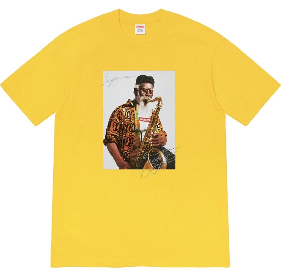 Tee shirt Supreme Pharoah Sanders Fw20 taille jaune moyen flambant neuf état
