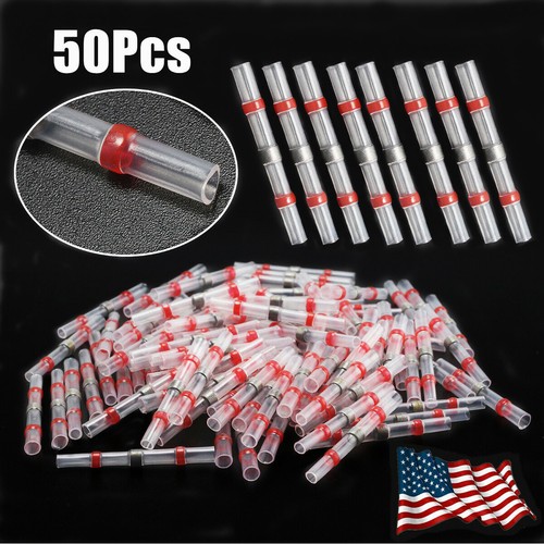 350Pcs Sello de soldadura impermeable Heat Shrink Sleeve Wire Butt Terminals Conectores - Imagen 15 de 17