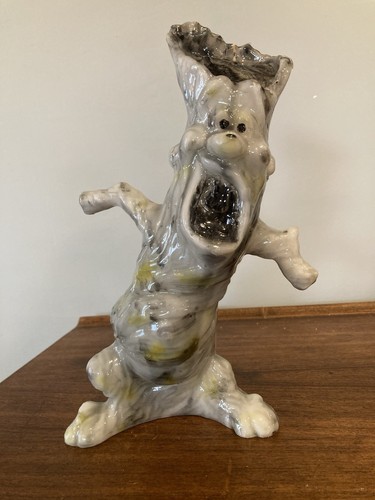 Vintage anthropomorphic Tree Man Candle Halloween Not Burned Stump Rare - Picture 1 of 6