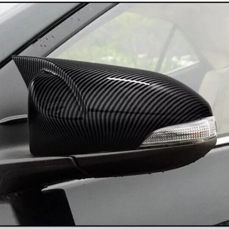 Cubierta lateral del espejo retrovisor de fibra apta para Toyota Yaris 14 VIOS VITZ A 14-19 Foto 3 de 4