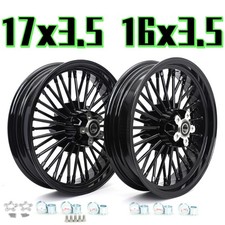17x3.5 16x3.5 Fat Spoke Wheels For Harley Touring Flhx Flhr Flht Fltr 2000-2007