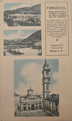 Postcard Varese Advertising Purgestol 1930s Pharmaceutical Doctor Zoja