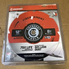 Crescent 12" x 8 Tooth FIBER CEMENT Circular Saw Blade - CSBFC-1208 (=)