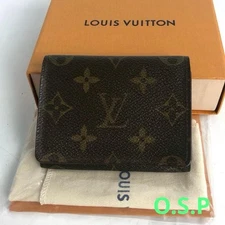 Louis Vuitton Monogram Enveloppe Carte de Visite Card Holder Wallet LV CA0999