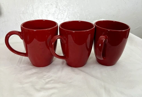 Red Waechtersbach Vintage 3 Set Mug Cup 10oz Germany