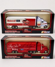 Lot 2 Racing Champions NASCAR 1:64 Transporters Geoff Bodine Signed Ford
