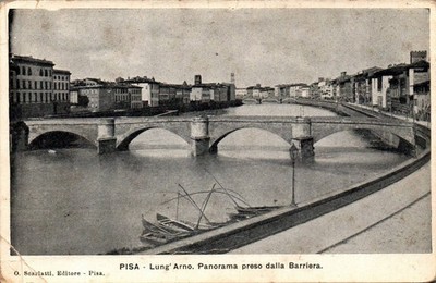 CPA - PISA - Lung' Arno - Panorama von der Barriere genommen