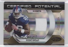 2009 Certified Potential Materials Prime 4/25 Andre Brown #7 7rv
