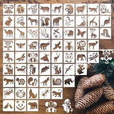 Animal Stencils for Painting, 64 Pcs 3 Inch for Cards Rocks Kids Crafts Animal