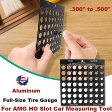 For AMG HO Slot Car Measuring Tool Full-Size Tire Gauge .300" to .500" Aluminum