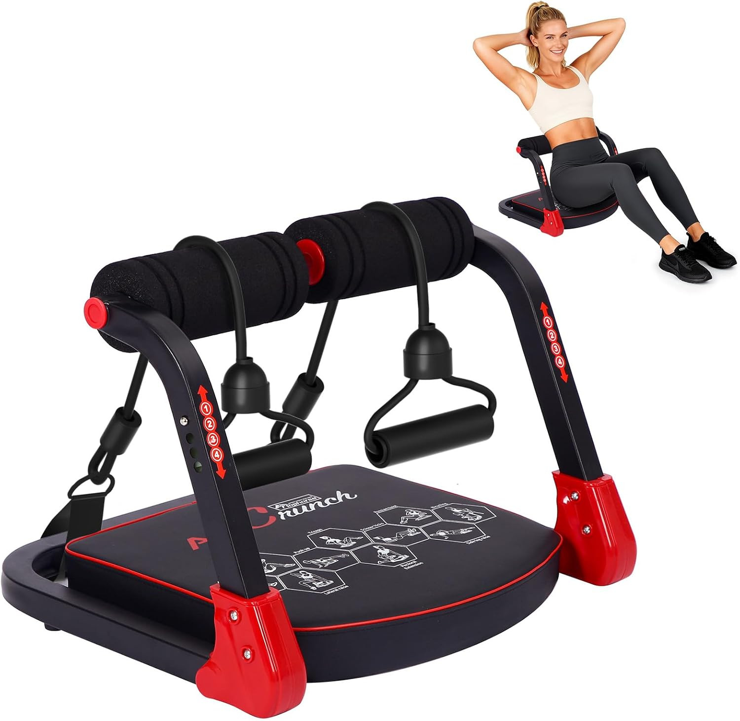 Ab Machine, Core & Sit up Exercise Equipment for Home Gym, Ab Workout Equipment 