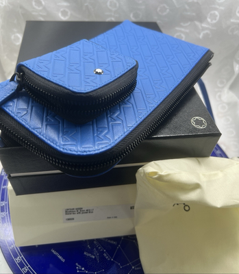 2x Bundle! - MONTBLANC M_GRAM 4810 LT BACKPACK BLUE M-LOCK +Wallet