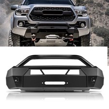 Fits 2016-2021 Toyota Tacoma Front Hidden Winch Bumper Guard - Hiline Series