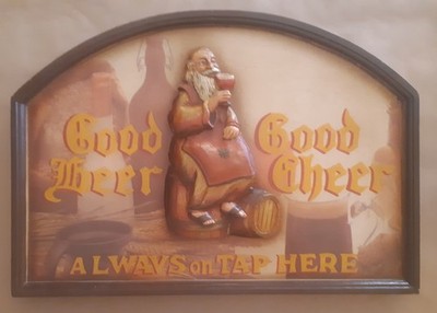 Vintage Wall Winery Decor Beer Sign Good Good Beer Cheer Always On Tap Here