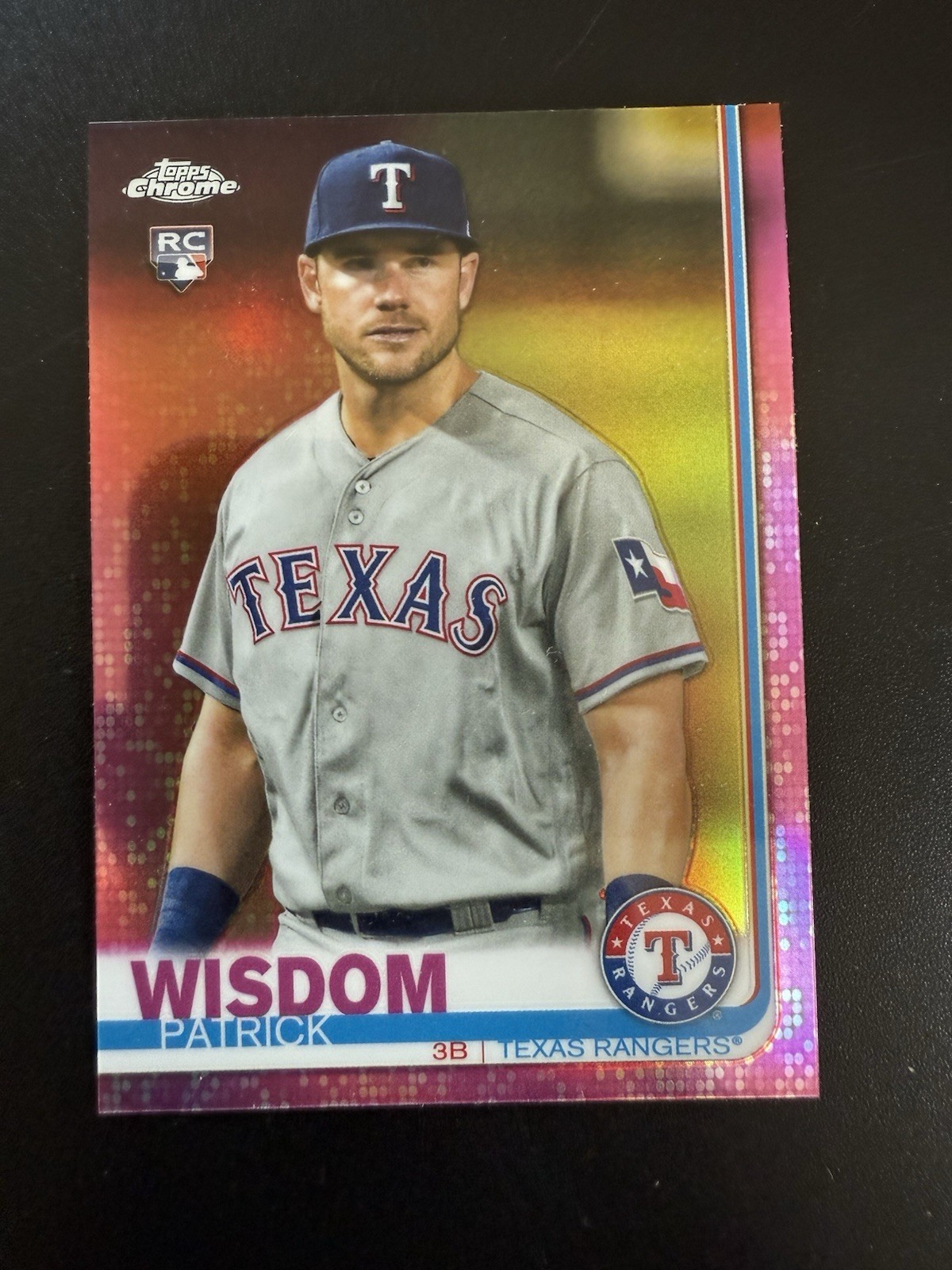 Patrick Wisdom 2019 Topps Chrome Pink Refractor #146 Texas Rangers Rookie