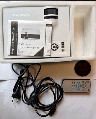 Excelvan UC40 Beamer LED Projektor   wie neu   komplett mit OVP & Zubehör