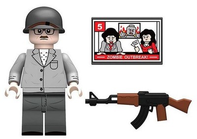 TV Station Zombie Outbreak News Figur mit Fliese