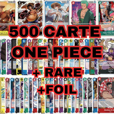 Lot Bulk ONE PIECE 500 Karten OP + 30 Karten Rare + Foil