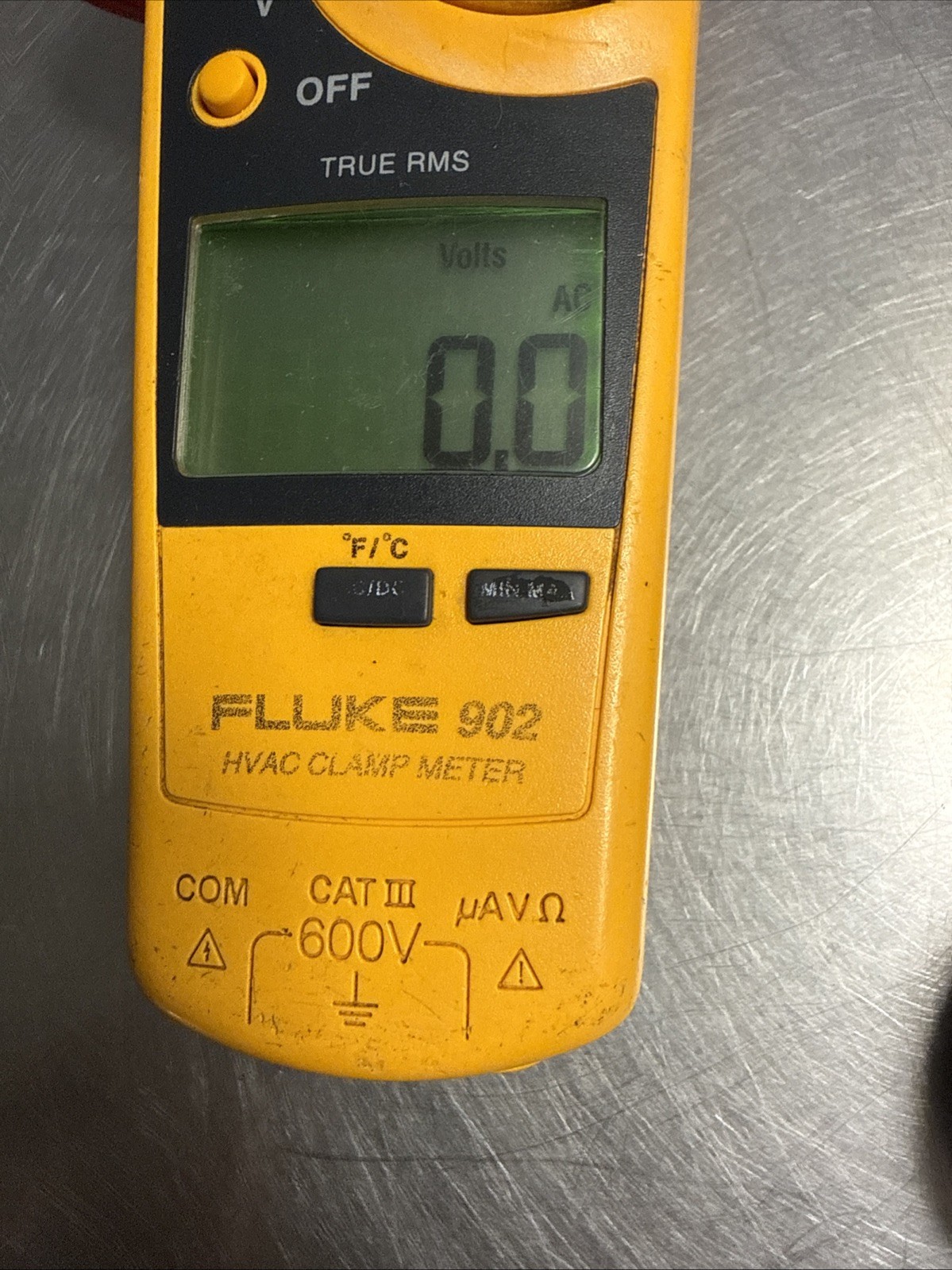 Fluke 902 HVAC Clamp Meter Multimeter True RMS Digital w/Leads Temp Good