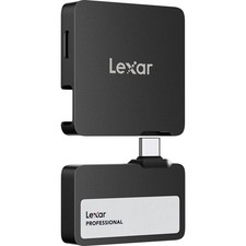 Lexar Professional Go 2TB Portable SSD with Hub USB 3.2 Gen 2 - Black