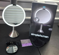 simplehuman 8” Round LED Sensor Mirror 5x and 10x Magnification - 1284362 ST3200
