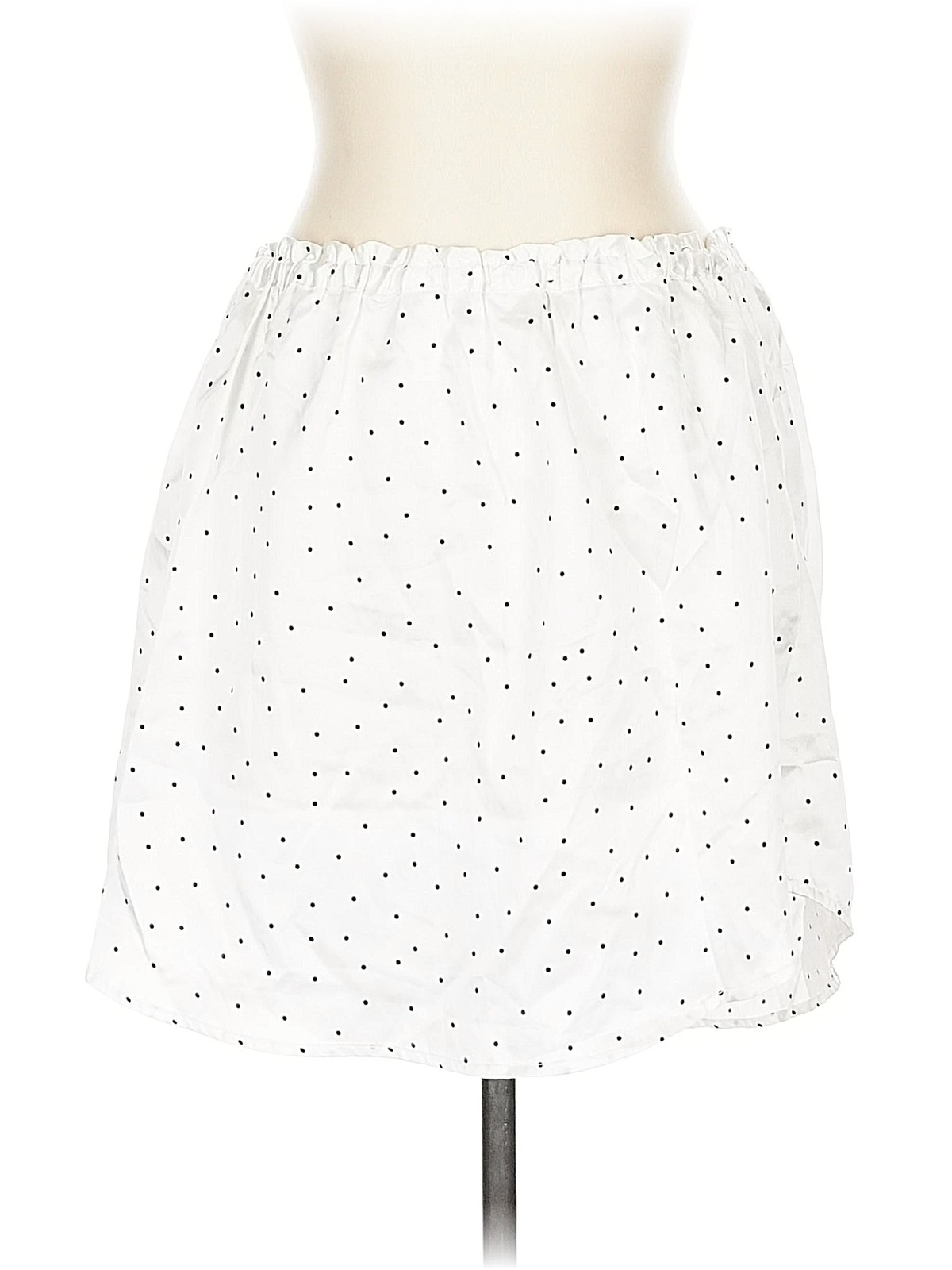 MAISON DU SOIR Women White Silk Skirt L - image 2