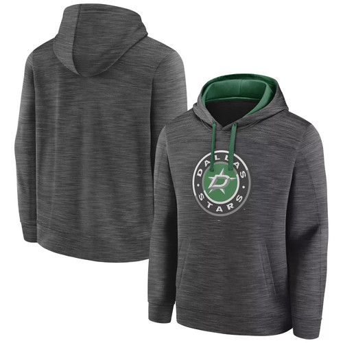 NHL Dallas Stars Men's Poly Hooded Sweatshirt in Gray, Small