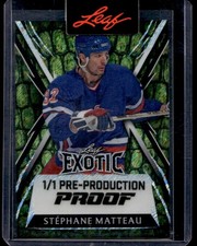 2024-25 Leaf Metal Exoctic Mythical Pre-Production Proof Stephane Matteau 1/1