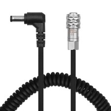 ABS Metal 90 Degree Plug Power Cable Cord Wire DC Socket For BMPCC 4K Camera