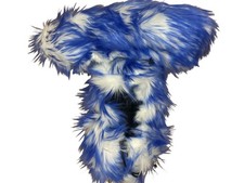 Figure Skating Furry Soakers FT20 - Blue  White