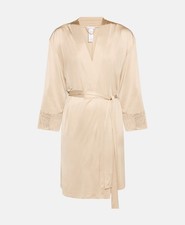 Morgenmantel Hausmantel Kimono HANRO   Gr. L  (46/48 EU) puder NEU / KP 199,--