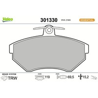 Valeo 301330 Bremsbelagsatz FüR Vw Seat Bremse BremsbeläGe