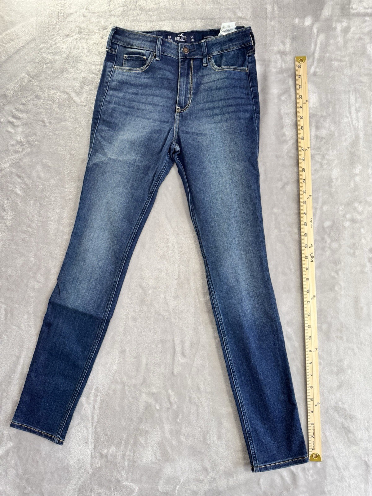 Hollister Womens Dark Wash High Rise Super Skinny Jeans Size 27x30