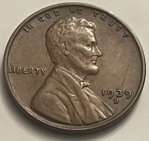 1939 D Lincoln Wheat Cent Denver Mint Sharp Detail JC1525