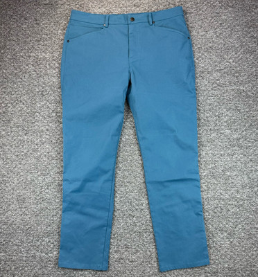 Myles Make Moves Pants Mens 38x32 Lagoon Blue Tour Golf Performance Chino