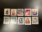 10-Used US Stamp Collection. ATM "Smalls" Set Builder. No Duplicates. On Paper.