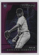 2022 Panini Chronicles Titan Purple Mojo Prizm 57/99 Edward Cabrera #6 0zz3