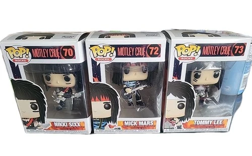 Funko Pop Rocks Motley Crue Tommy Lee Mick Mars Nikki Sixx  70,72,73, Lot
