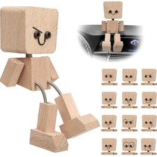 Wackelfigur Auto, Wackelnde Holzfigur mit 12 ...