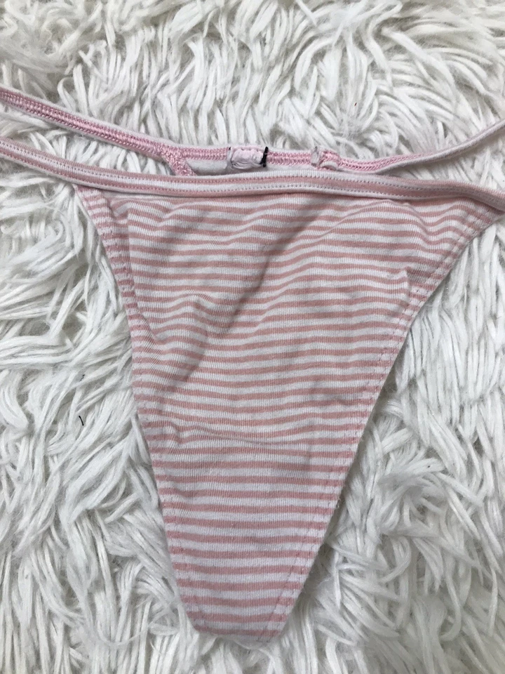 Винтажные стринги Victoria's Secret v-струнный мягкий хлопок трусики нижнее белье маленький - Изображение 2 из 4