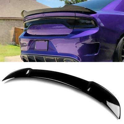 For 2015-2023 Dodge Charger SRT Hellcat Rear Spoiler Black Flap