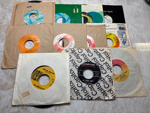 LOT 45RPM RECORDS 1970's - 80's Rock, Beatles, Stones, Who, Monkees, plus others