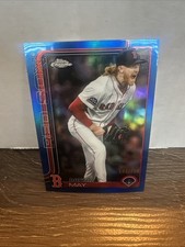 2025 Topps Chrome Update Dustin May Blue Refractor #147/150 #USC80 Red Sox