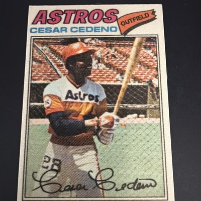 1977 Topps Cloth Stickers #13 Cesar Cedeno SP