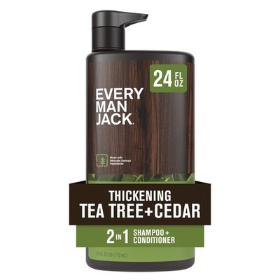 Every Man Jack Mens Shampoo and Conditioner 2 in 1 - Thickening Tea Tree - Moist