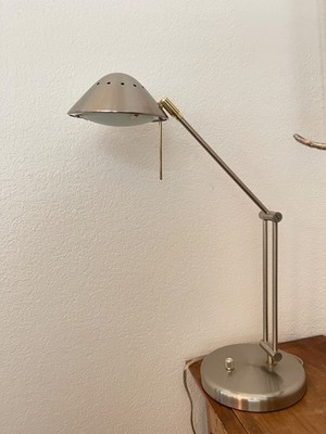 Vintage UFO Space Age Saucer Metal Table Desk Lamp Light Tested Dimming MCM